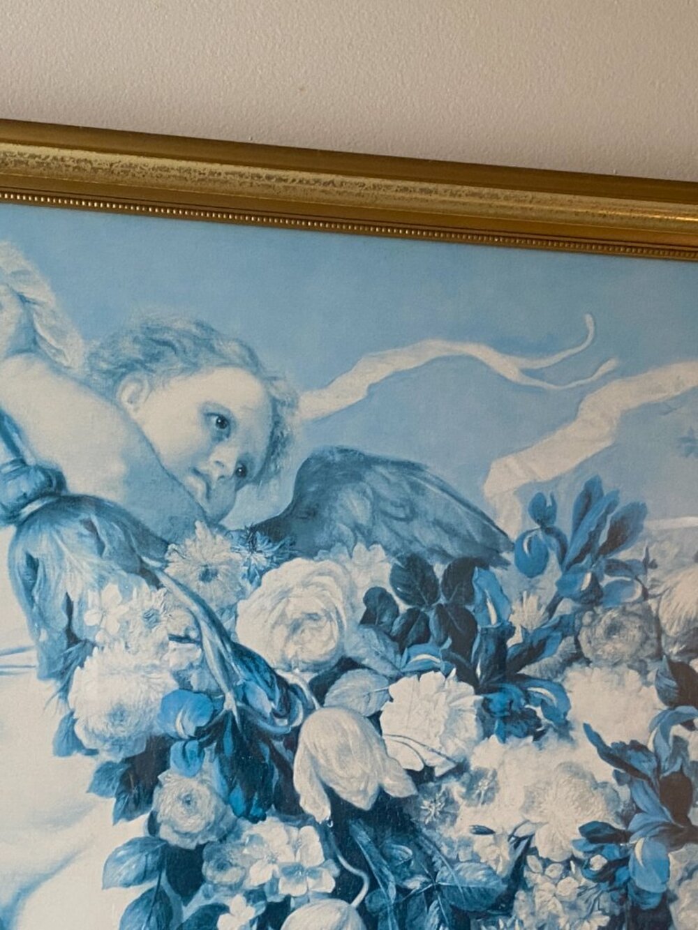 Cherub Angels & Flowers Framed Wall Art - Picture 4 of 7